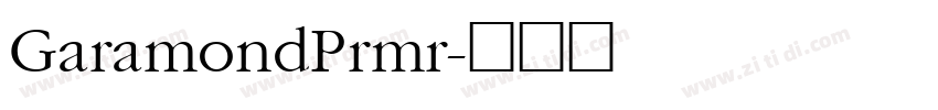 GaramondPrmr字体转换