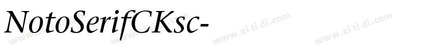 NotoSerifCKsc字体转换