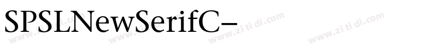 SPSLNewSerifC字体转换 SPSLNewSerifC字体转换