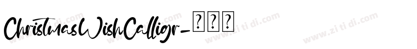 ChristmasWishCalligr字体转换