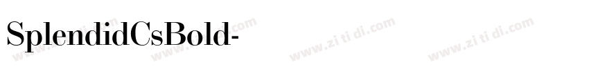 SplendidCsBold字体转换