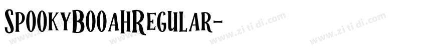 SpookyBooahRegular字体转换