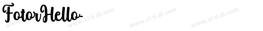 FotorHello字体转换