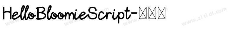 HelloBloomieScript字体转换
