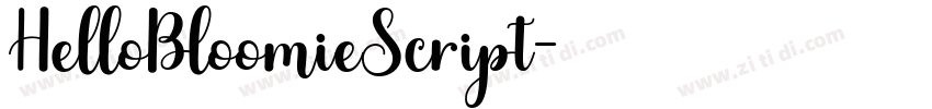 HelloBloomieScript字体转换