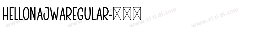 HelloNajwaRegular字体转换