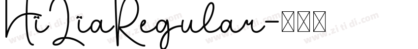 HiLiaRegular字体转换
