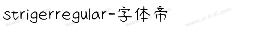 strigerregular字体转换