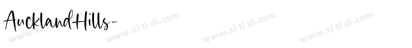 AucklandHills字体转换