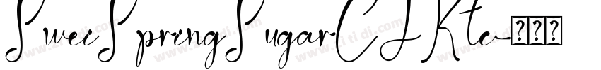 SweiSpringSugarCJKtc字体转换