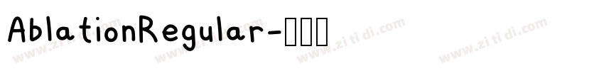 AblationRegular字体转换