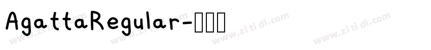 AgattaRegular字体转换