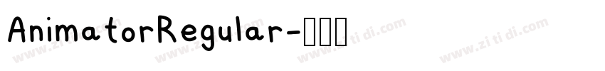 AnimatorRegular字体转换