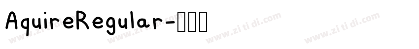 AquireRegular字体转换