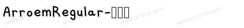 ArroemRegular字体转换