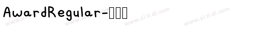 AwardRegular字体转换