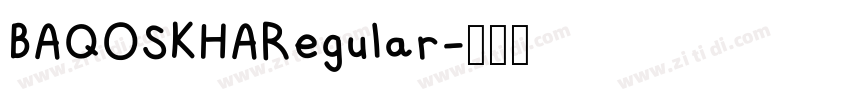 BAQOSKHARegular字体转换