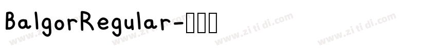 BalgorRegular字体转换