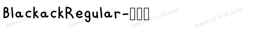 BlackackRegular字体转换