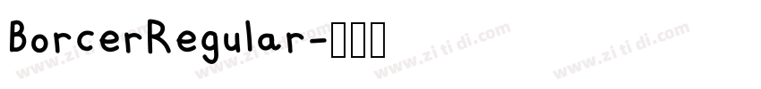 BorcerRegular字体转换