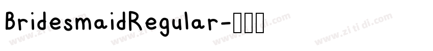 BridesmaidRegular字体转换