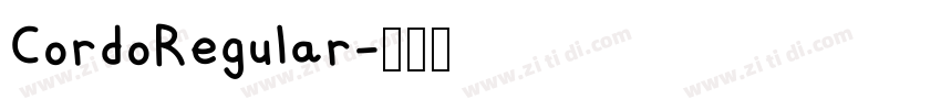 CordoRegular字体转换 CordoRegular字体转换