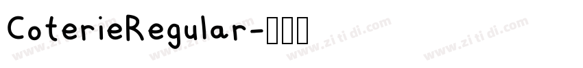 CoterieRegular字体转换