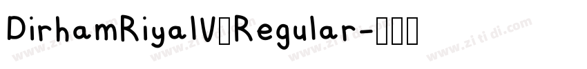 DirhamRiyalV3Regular字体转换