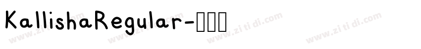 KallishaRegular字体转换