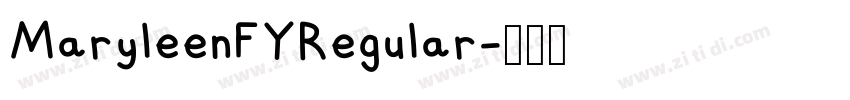 MaryleenFYRegular字体转换