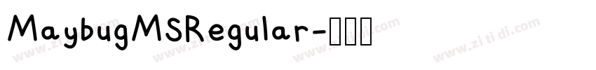 MaybugMSRegular字体转换