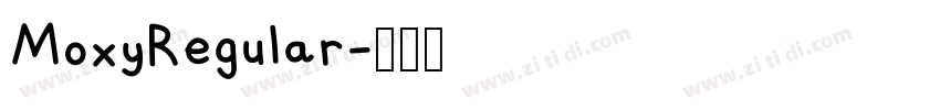 MoxyRegular字体转换