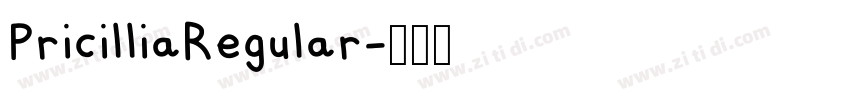PricilliaRegular字体转换