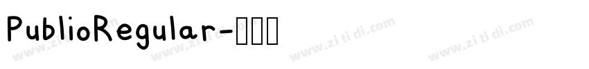 PublioRegular字体转换