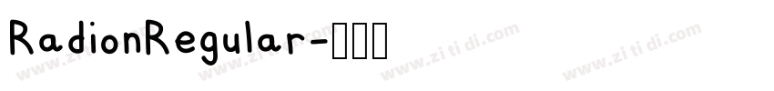 RadionRegular字体转换