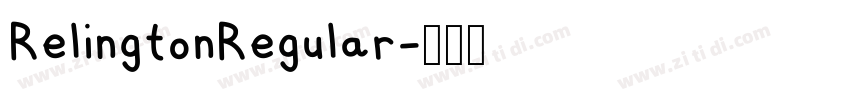 RelingtonRegular字体转换