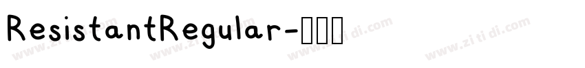 ResistantRegular字体转换