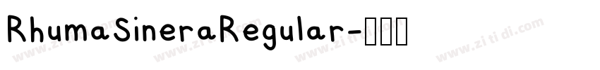 RhumaSineraRegular字体转换
