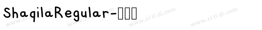 ShaqilaRegular字体转换