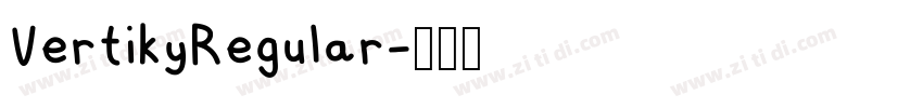 VertikyRegular字体转换