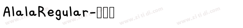 AlalaRegular字体转换
