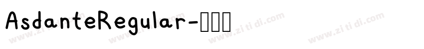 AsdanteRegular字体转换