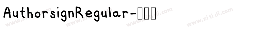 AuthorsignRegular字体转换