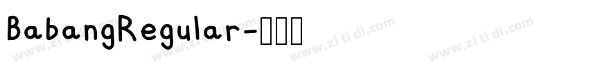 BabangRegular字体转换