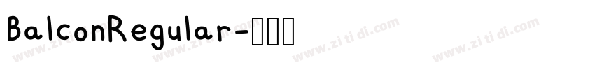 BalconRegular字体转换