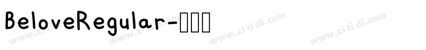 BeloveRegular字体转换