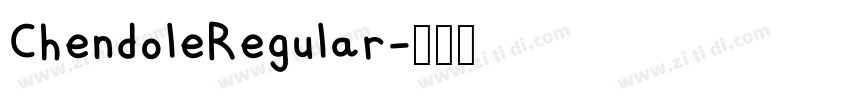ChendoleRegular字体转换
