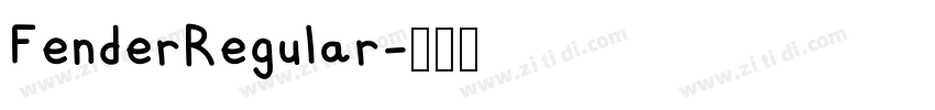 FenderRegular字体转换