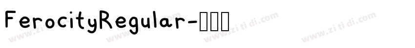 FerocityRegular字体转换