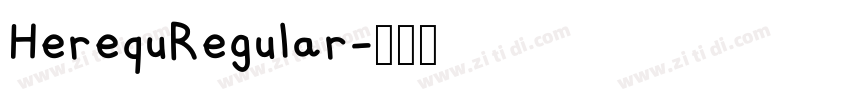 HerequRegular字体转换